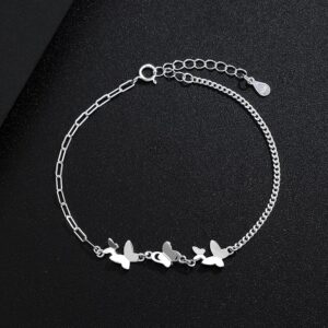 Butterfly Paperclip Chain Bracelet