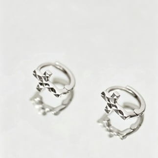 925 Sterling Silver Gold Plated Cross Huggie Hoop Earrings Minimalist Christian Jewelry Earrings for Women - Image 5