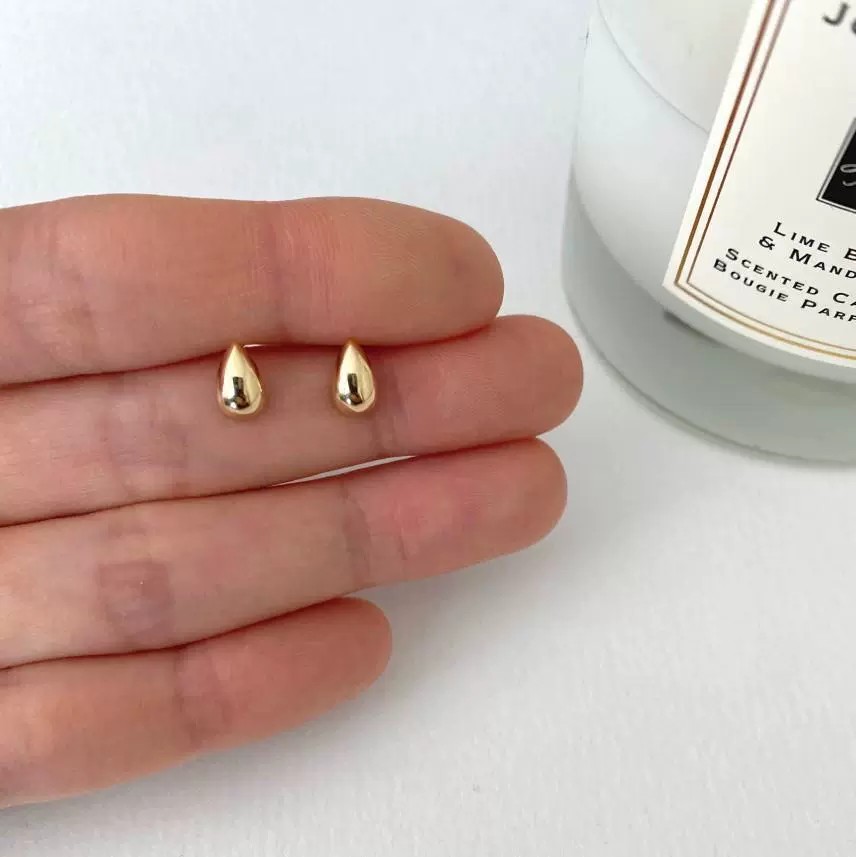 925 Sterling Silver Teardrop Stud Earrings Minimalist Water Drop Earrings Gold Silver Jewelry for Women - Image 5