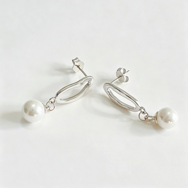 925 Sterling Silver Shell Pearl Drop Earrings for Women Gold Plated Irregular Geometric Dangle Earrings Elegant Jewelry Gift - Image 6