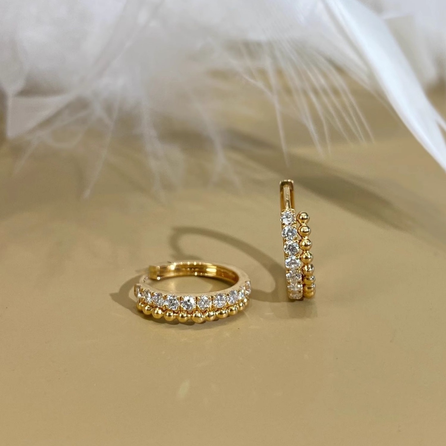 925 Sterling Silver CZ Hoop Earrings Gold Plated Pavé Cubic Zirconia Huggie Earrings Dainty Jewelry for Women - Image 5