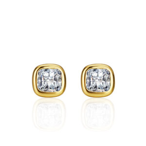 Cushion Cut CZ Stud Earrings