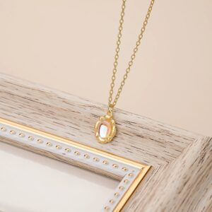 Opal Oval Pendant Necklace