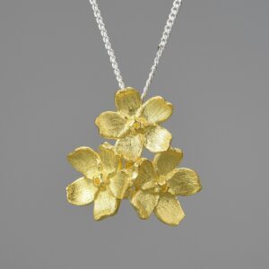 Floral Cluster Pendant Necklace