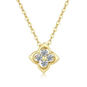 Four Leaf Clover CZ Necklace