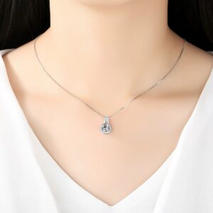 Round Halo CZ Pendant Necklace