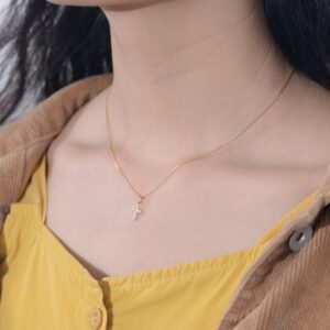CZ Cross Pendant Necklace