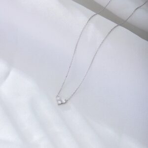 Triple CZ V Pendant Necklace