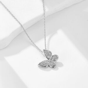 CZ Butterfly Pendant Necklace