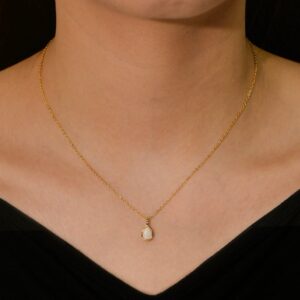 Teardrop Opal Pendant Necklace