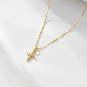 CZ Cross Pendant Necklace