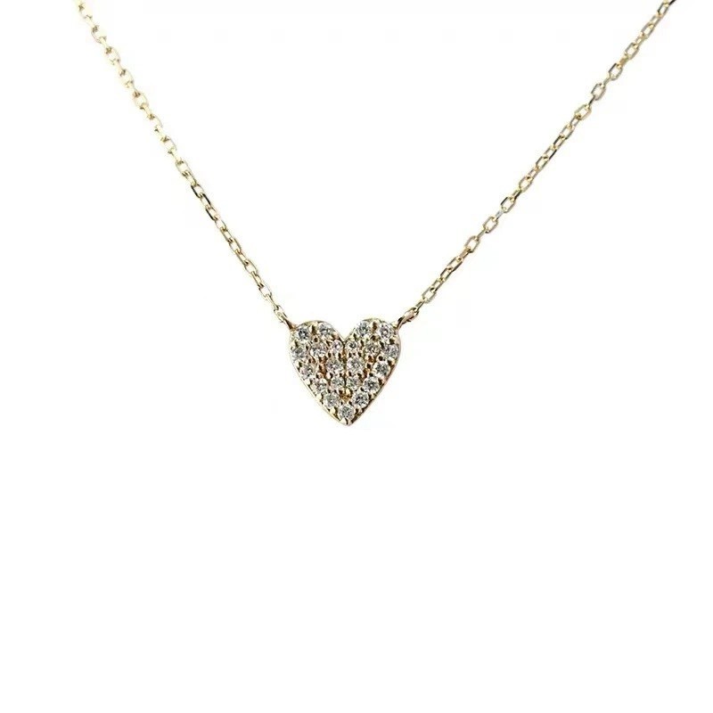 Pavé CZ Heart Pendant Necklace - Image 4