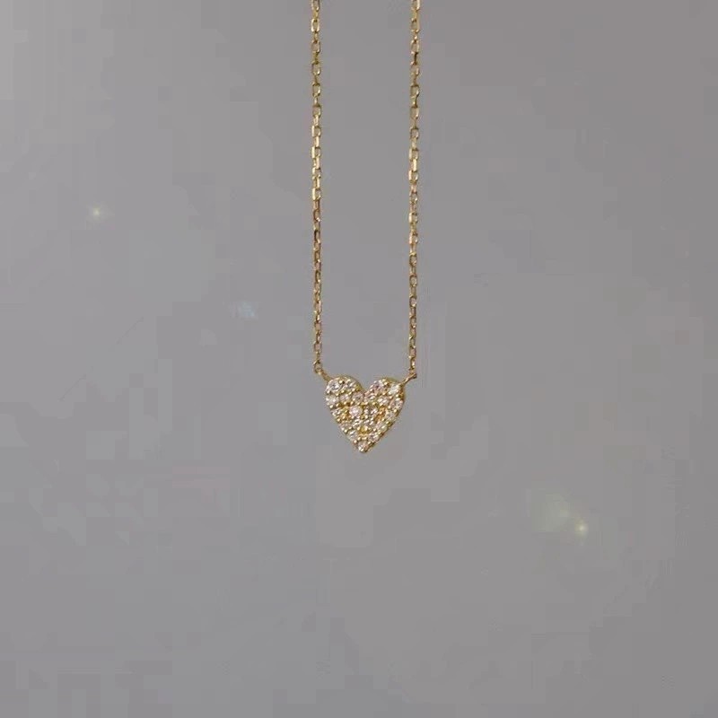 Pavé CZ Heart Pendant Necklace - Image 5
