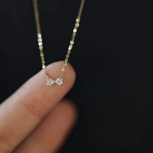 Bowknot CZ Necklace