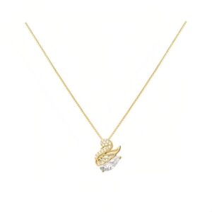 CZ Swan Pendant Necklace