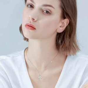 CZ Cross Pendant Necklace