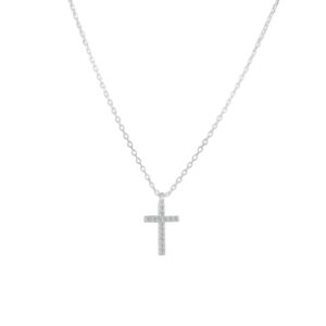 CZ Cross Pendant Necklace