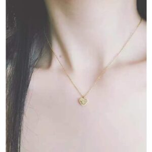 Vintage Engraved Heart Pendant Necklace