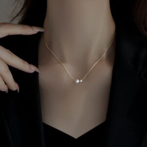 Double Pearl Pendant Necklace