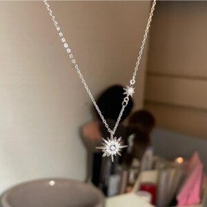 Sunburst Zircon Pendant Necklace