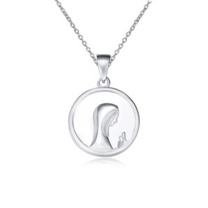 Openwork Virgin Mary Pendant Necklace