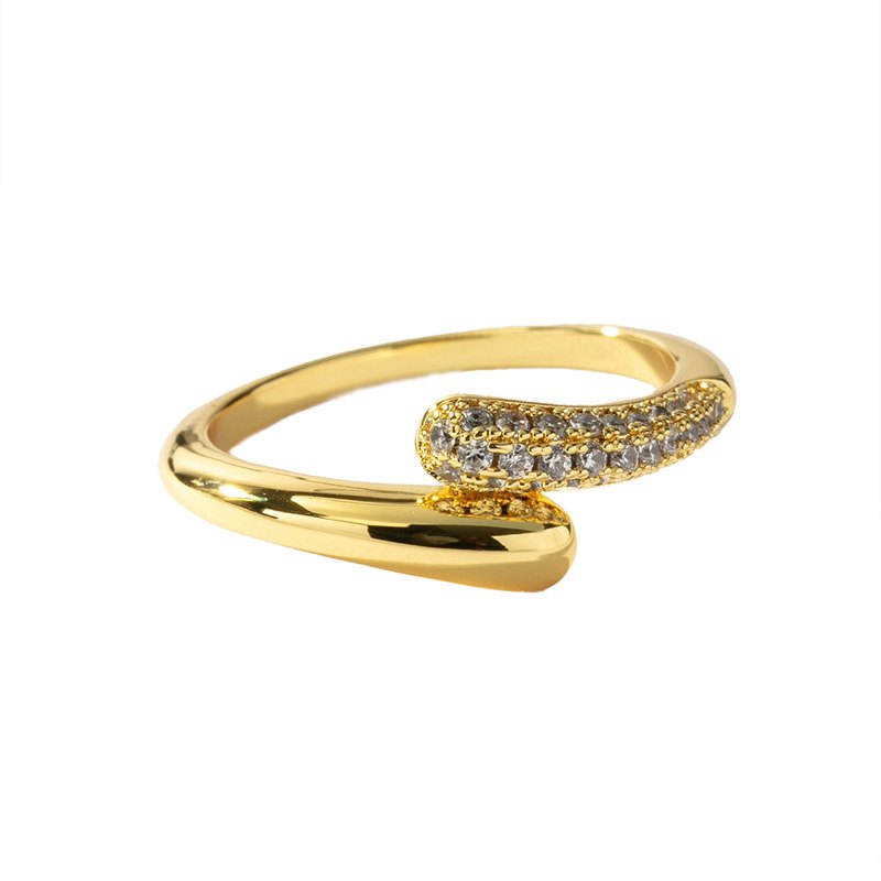 Pavé CZ Snake Wrap Open Ring - Image 5