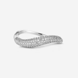 Pavé CZ Wave Open Ring