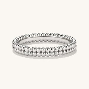 Double Layer Beaded CZ Ring