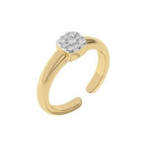 Square Pavé CZ Open Ring