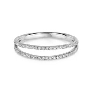 Double Row Pavé CZ Band Ring