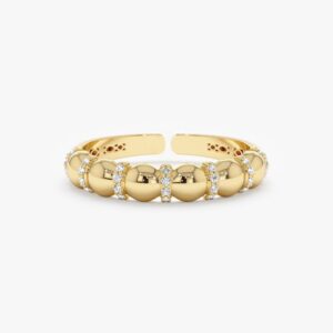 Heart and Star CZ Eternity Band Ring
