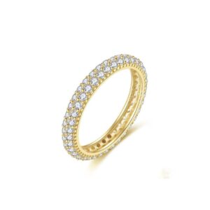 Double Row Pavé CZ Eternity Band Ring