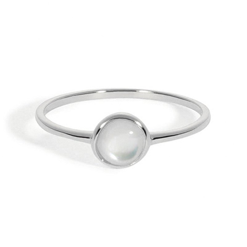 Mother of Pearl Round Band Ring - Image 5