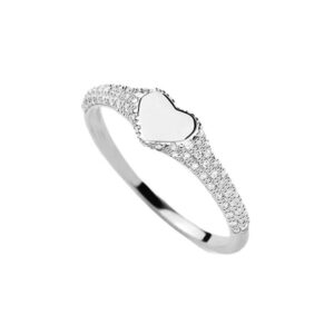 Heart Layered CZ Ring