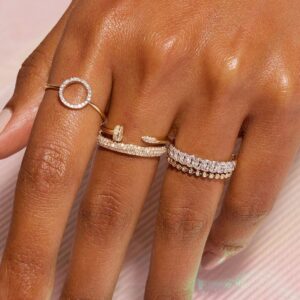 Circle Halo CZ Open Ring
