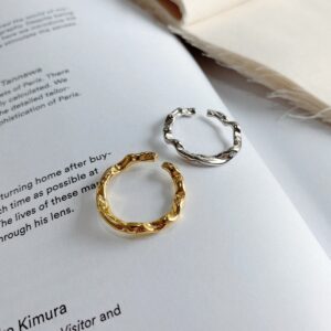 Twisted Wave Open Ring