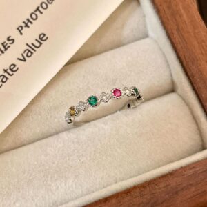 Rainbow CZ Ring