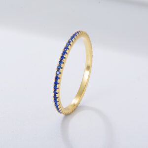 Rainbow Eternity Band CZ Ring