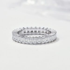 Baguette Cut CZ Eternity Ring