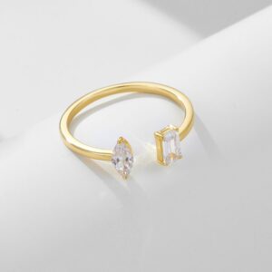 Adjustable CZ Open Ring