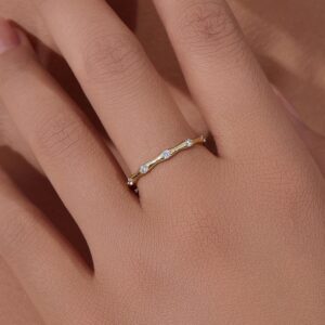 Wave Band CZ Ring