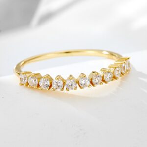 Heart Cut CZ Band Ring