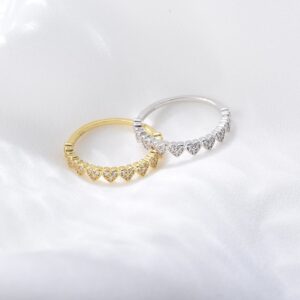 Heart CZ Eternity Ring