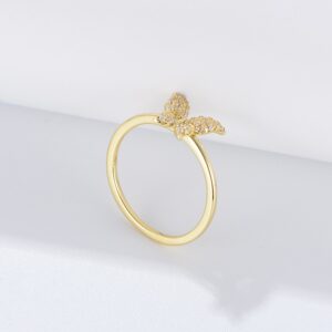 Butterfly CZ Ring
