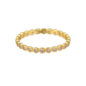 Bezel Set CZ Eternity Ring