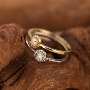 Pearl Halo CZ Ring