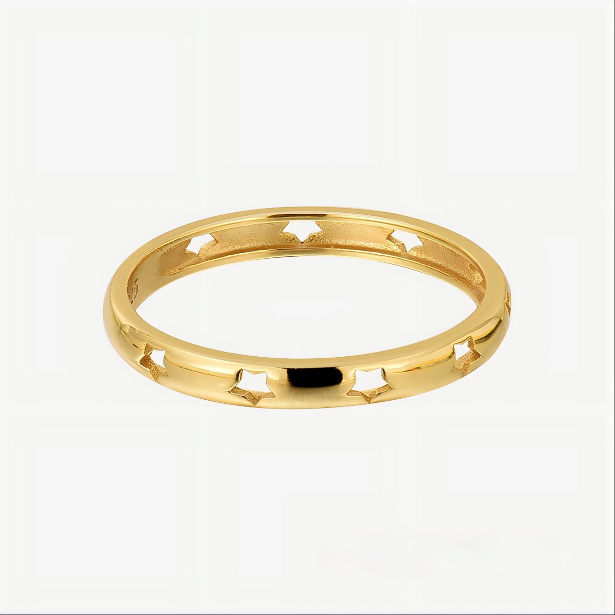 Wholesale 925 Sterling Silver Gold Plated Cubic Zirconia Band Ring Minimalist Stackable Wedding Ring for Women Jewelry