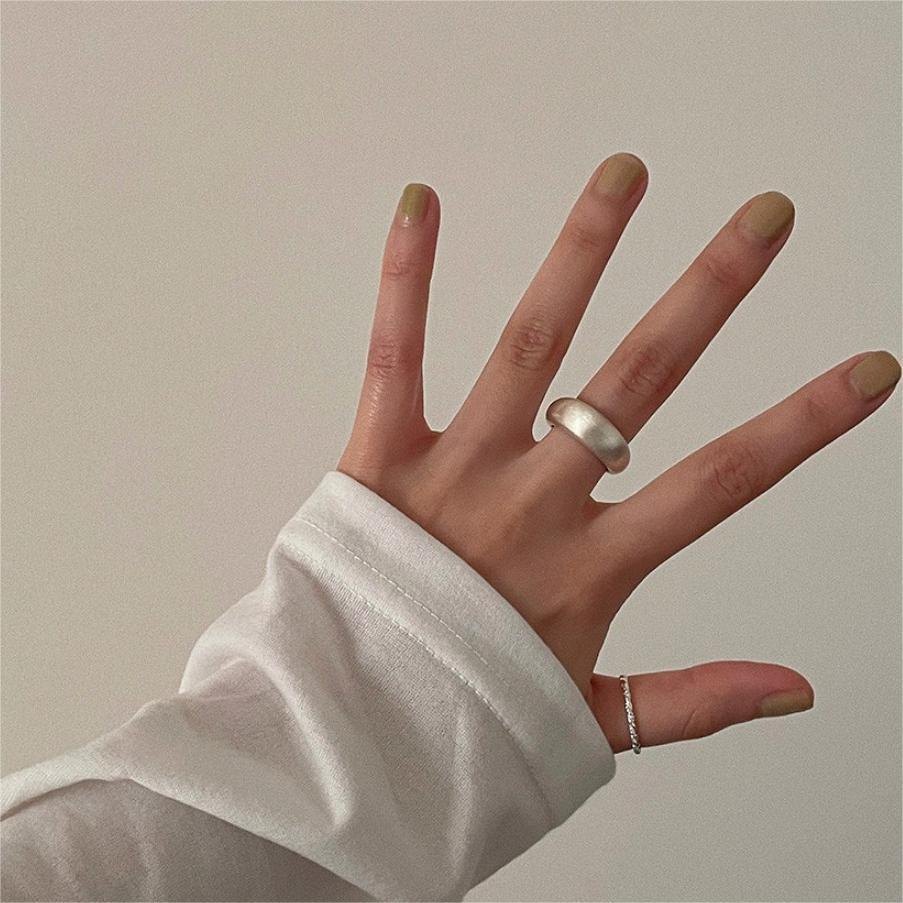 925 Sterling Silver Dome Ring for Women Chunky Statement Ring High Polished Minimalist Fashion Jewelry