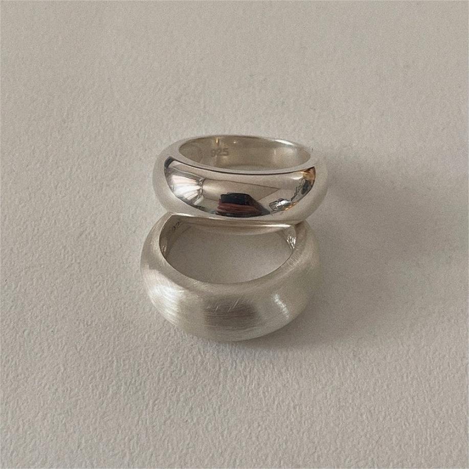 925 Sterling Silver Dome Ring for Women Chunky Statement Ring High Polished Minimalist Fashion Jewelry - Image 3