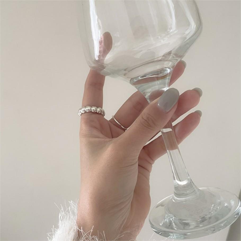 925 Sterling Silver Beaded Bubble Ring for Women Polished Ball Band Stackable Minimalist Fashion Jewelry Everyday Gift Ring - Image 2